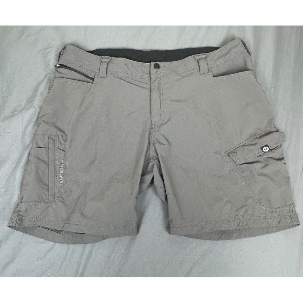 Truewerk T1 Werk Shorts Mens 42 Gray Technical Cargo Work Utility Shorts